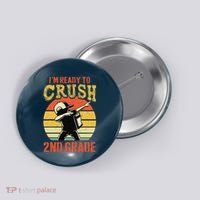 Ready To Crush Second Grade Back To School Dabbing Boy Button thumb 0