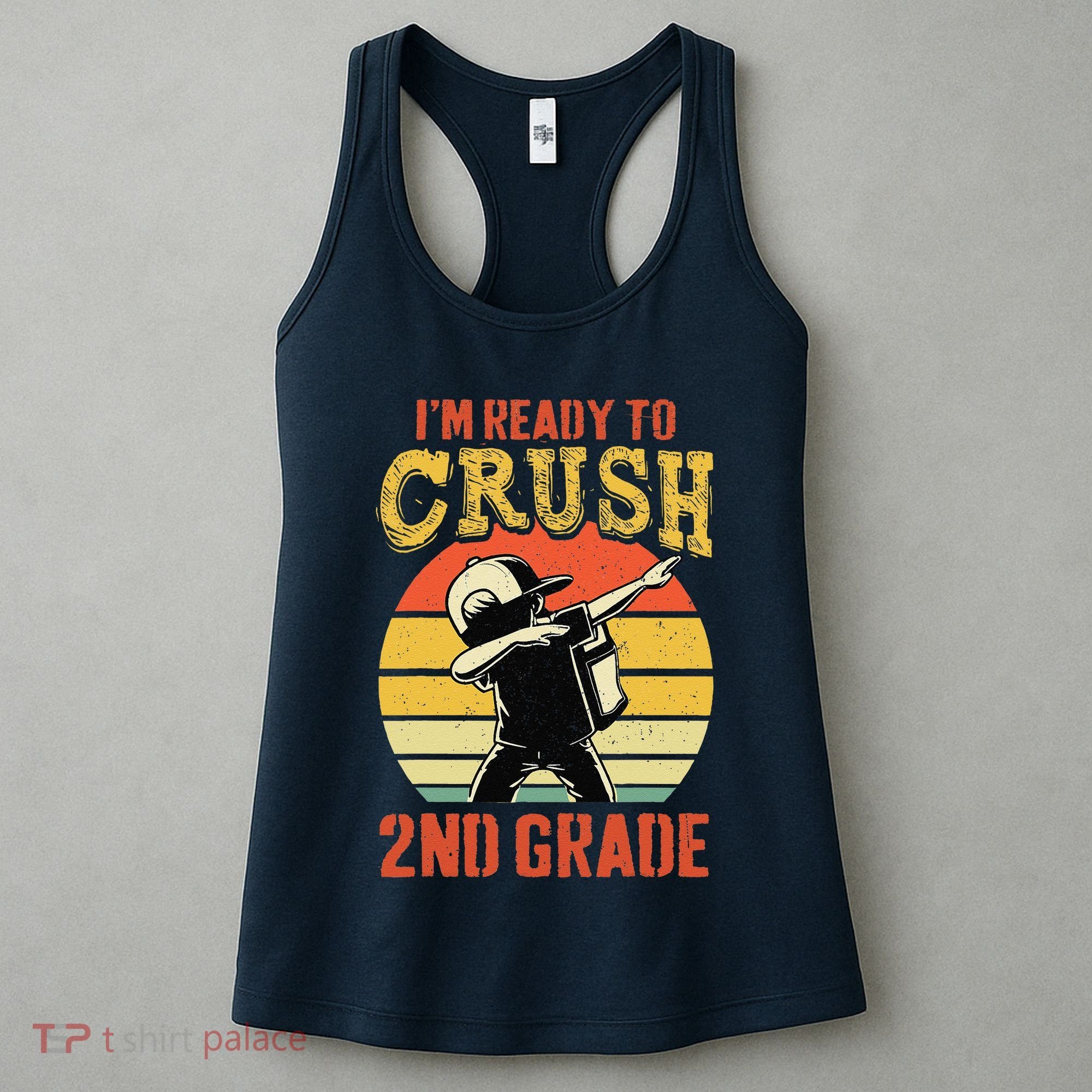 Ready To Crush Second Grade Back To School Dabbing Boy Women's Tank Top