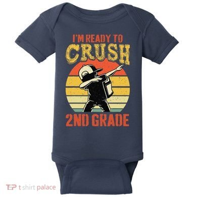Ready To Crush Second Grade Back To School Dabbing Boy Baby Bodysuit