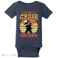 Ready To Crush Second Grade Back To School Dabbing Boy Baby Bodysuit thumb 0