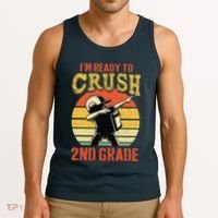 Ready To Crush Second Grade Back To School Dabbing Boy Tank Top thumb 3