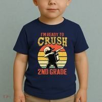 Ready To Crush Second Grade Back To School Dabbing Boy Toddler T-Shirt thumb 2