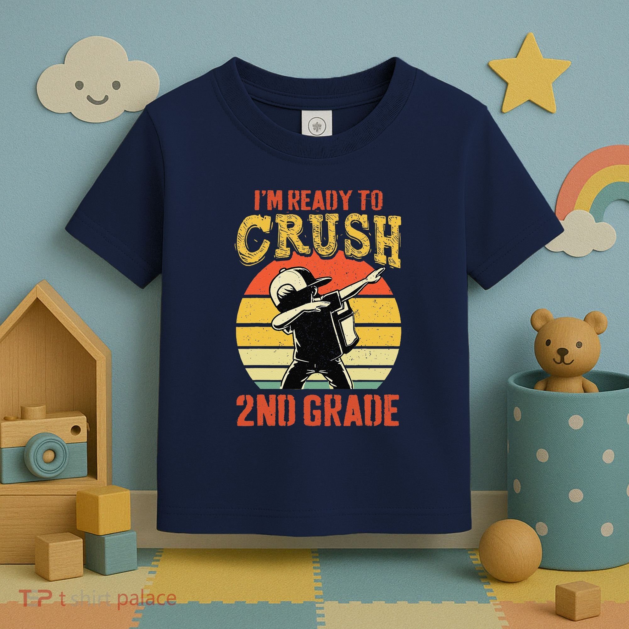 Ready To Crush Second Grade Back To School Dabbing Boy Toddler T-Shirt