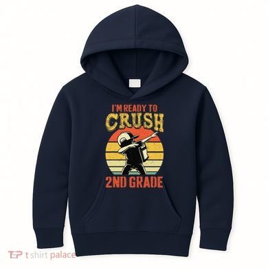 Ready To Crush Second Grade Back To School Dabbing Boy Kids Hoodie