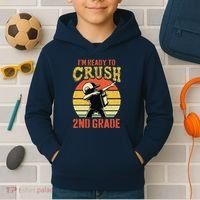 Ready To Crush Second Grade Back To School Dabbing Boy Kids Hoodie thumb 2
