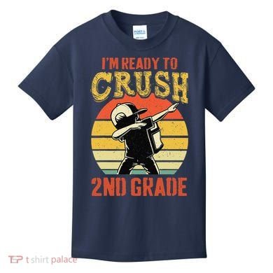 Ready To Crush Second Grade Back To School Dabbing Boy Kids T-Shirt