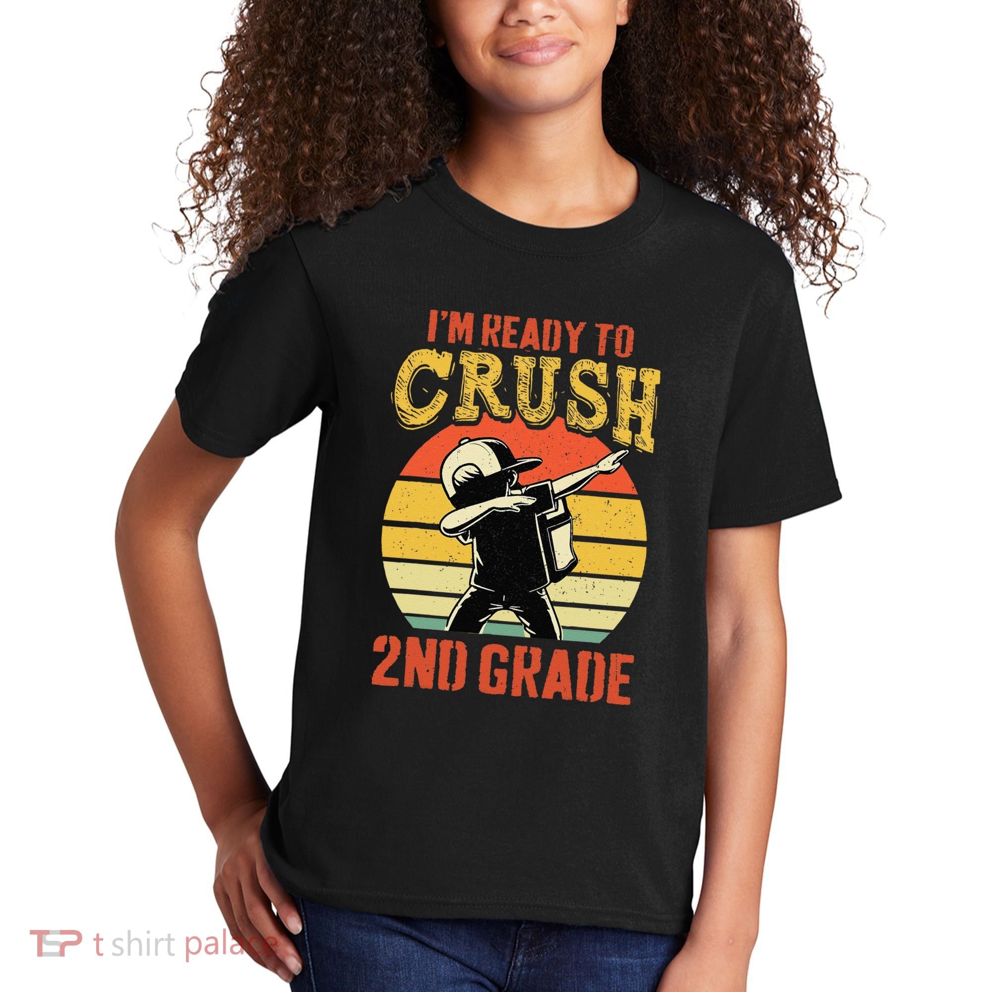 Ready To Crush Second Grade Back To School Dabbing Boy Kids T-Shirt