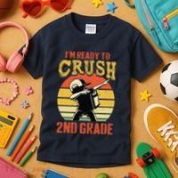 Ready To Crush Second Grade Back To School Dabbing Boy Kids T-Shirt thumb 3