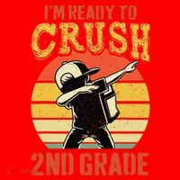 Ready To Crush Second Grade Back To School Dabbing Boy Santa Hat thumb 1
