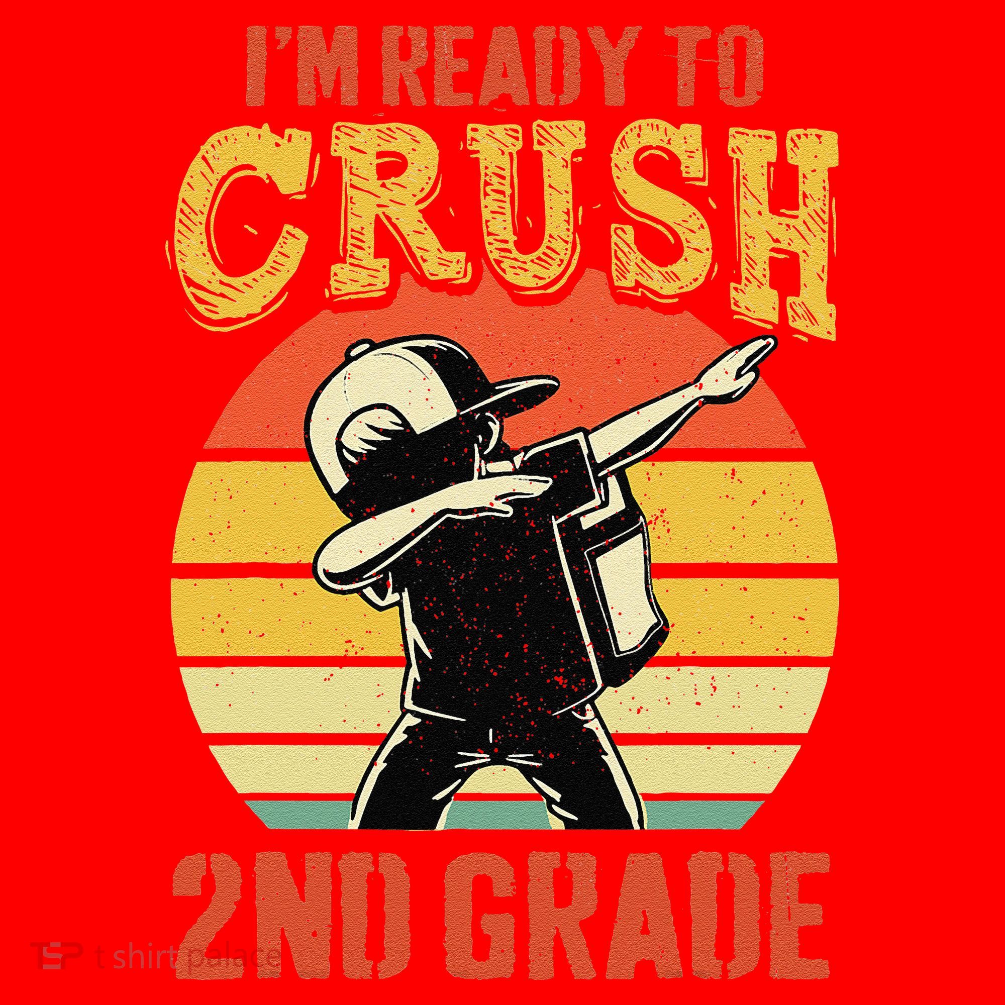 Ready To Crush Second Grade Back To School Dabbing Boy Santa Hat