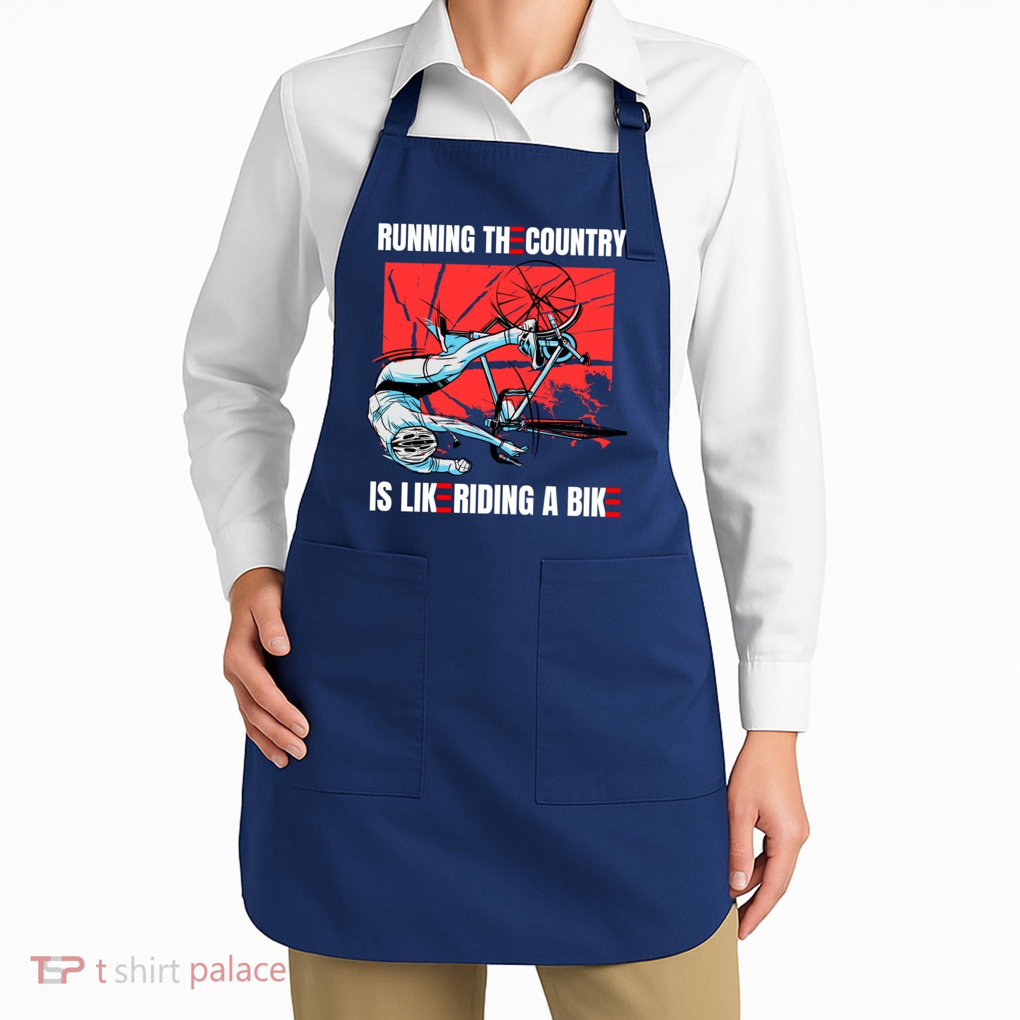 Running The Country Is Like Riding A Bike Merry 4th Of July Biden Falling Apron