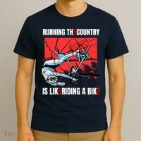 Running The Country Is Like Riding A Bike Merry 4th Of July Biden Falling T-Shirt thumb 3