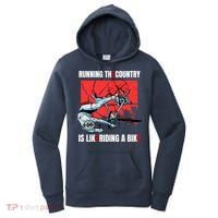Running The Country Is Like Riding A Bike Merry 4th Of July Biden Falling Women's Hoodie thumb 0