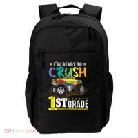 Ready To Crush 1st Grade Monster Truck First Day Of School Gift Backpack thumb 0