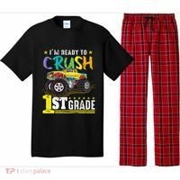 Ready To Crush 1st Grade Monster Truck First Day Of School Gift Pajama Set thumb 0