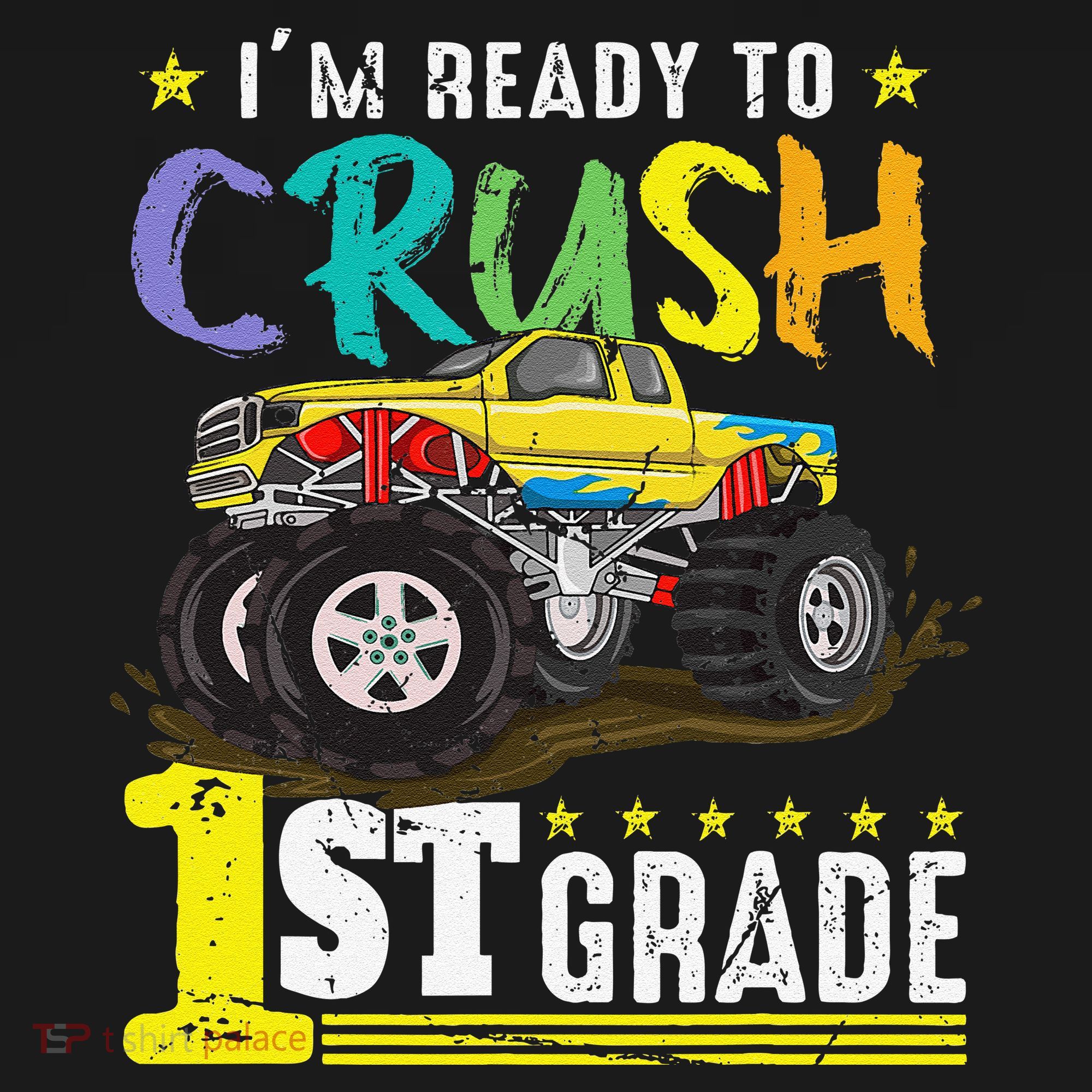 Ready To Crush 1st Grade Monster Truck First Day Of School Gift Women's Hoodie