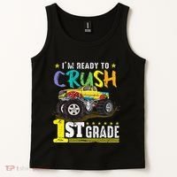 Ready To Crush 1st Grade Monster Truck First Day Of School Gift Tank Top thumb 2
