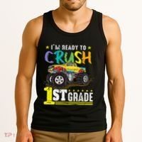 Ready To Crush 1st Grade Monster Truck First Day Of School Gift Tank Top thumb 3