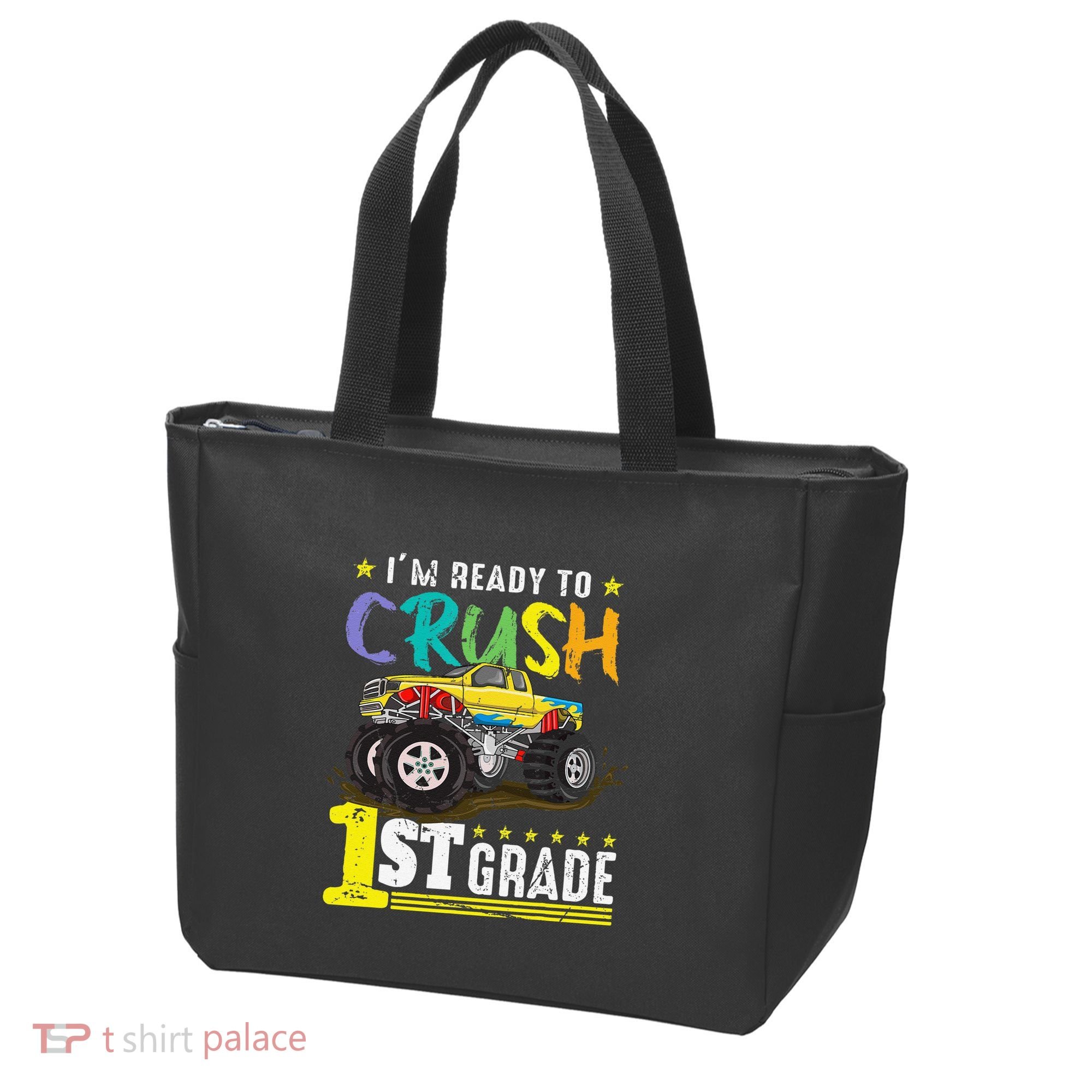 Ready To Crush 1st Grade Monster Truck First Day Of School Gift Tote Bag