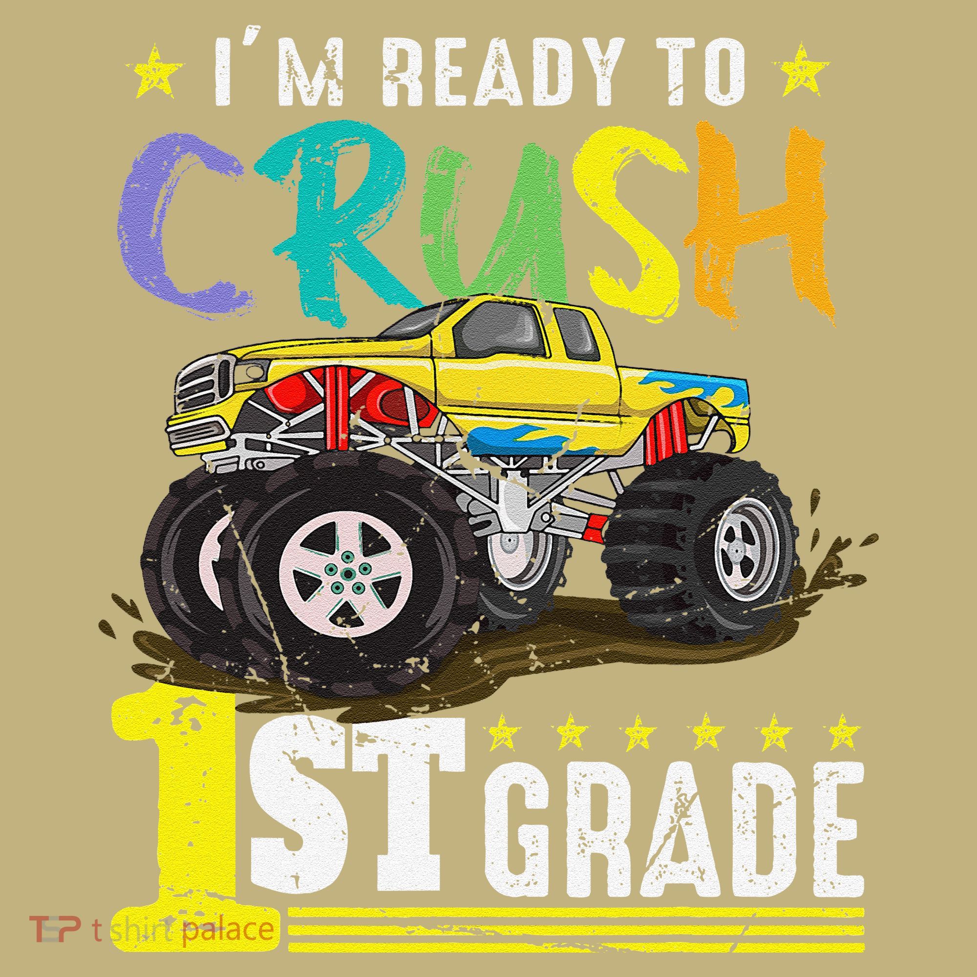 Ready To Crush 1st Grade Monster Truck First Day Of School Gift Mousepad