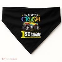 Ready To Crush 1st Grade Monster Truck First Day Of School USA-Made Doggie Bandana thumb 0