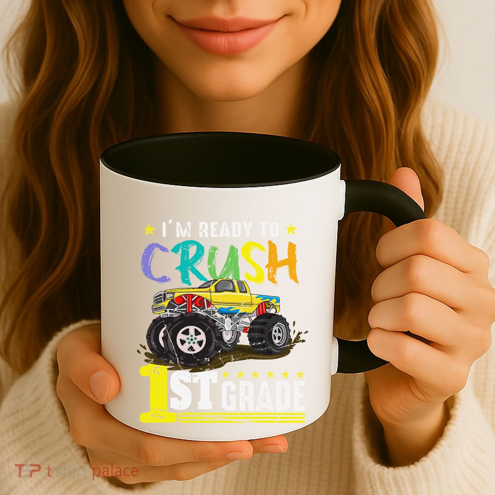 Ready To Crush 1st Grade Monster Truck First Day Of School Coffee Mug