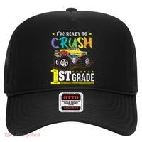 Ready To Crush 1st Grade Monster Truck First Day Of School Hat thumb 0