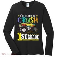 Ready To Crush 1st Grade Monster Truck First Day Of School Women's Long Sleeve Shirt thumb 0