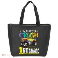 Ready To Crush 1st Grade Monster Truck First Day Of School Tote Bag thumb 0