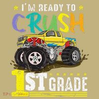 Ready To Crush 1st Grade Monster Truck First Day Of School Sweatshirt thumb 2