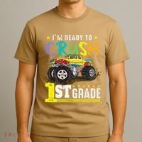 Ready To Crush 1st Grade Monster Truck First Day Of School T-Shirt thumb 3