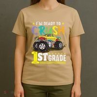 Ready To Crush 1st Grade Monster Truck First Day Of School T-Shirt thumb 4