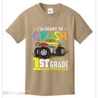 Ready To Crush 1st Grade Monster Truck First Day Of School Kids T-Shirt thumb 0