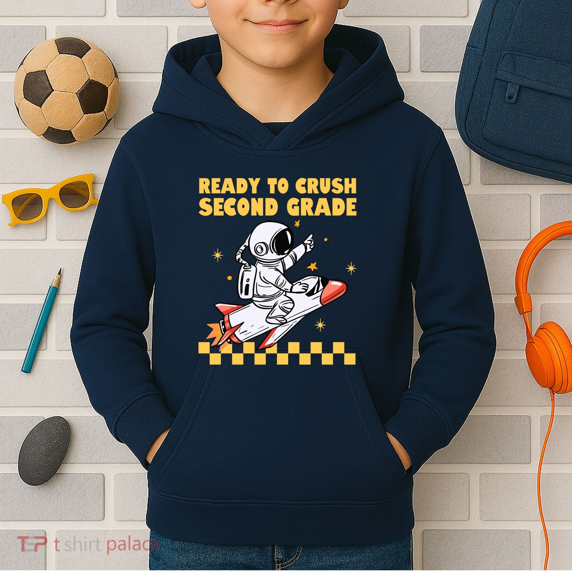 Ready To Crush Second Grade Back To School Kids Hoodie