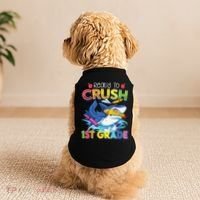 Ready To Crush 1st Grade Shark Back To School Doggie Tank thumb 2