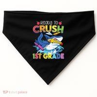 Ready To Crush 1st Grade Shark Back To School USA-Made Doggie Bandana thumb 0