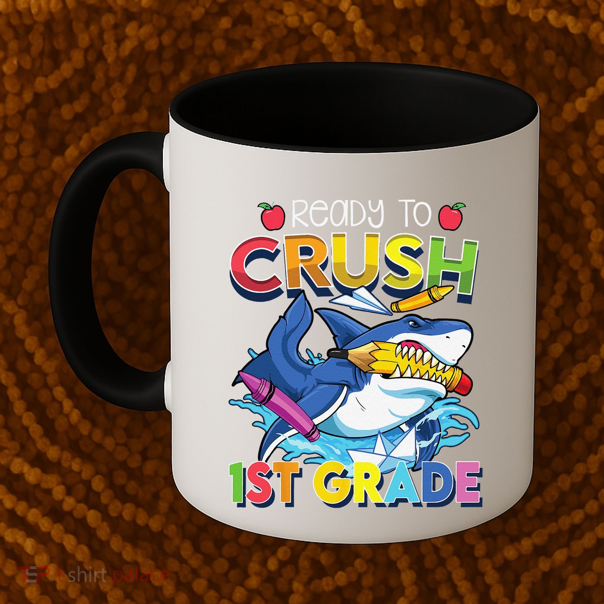 Ready To Crush 1st Grade Shark Back To School Coffee Mug