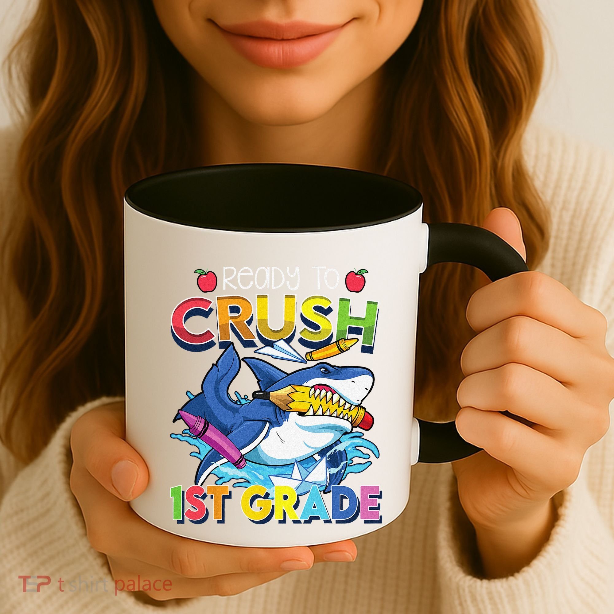 Ready To Crush 1st Grade Shark Back To School Coffee Mug
