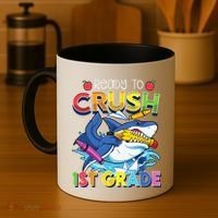 Ready To Crush 1st Grade Shark Back To School Coffee Mug thumb 4