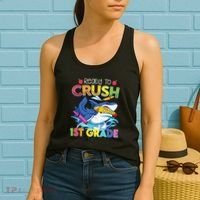 Ready To Crush 1st Grade Shark Back To School Women's Tank Top thumb 2