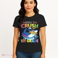 Ready To Crush 1st Grade Shark Back To School Women's T-Shirt thumb 4