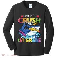 Ready To Crush 1st Grade Shark Back To School Kids Long Sleeve Shirt thumb 0