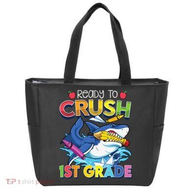 Ready To Crush 1st Grade Shark Back To School Tote Bag