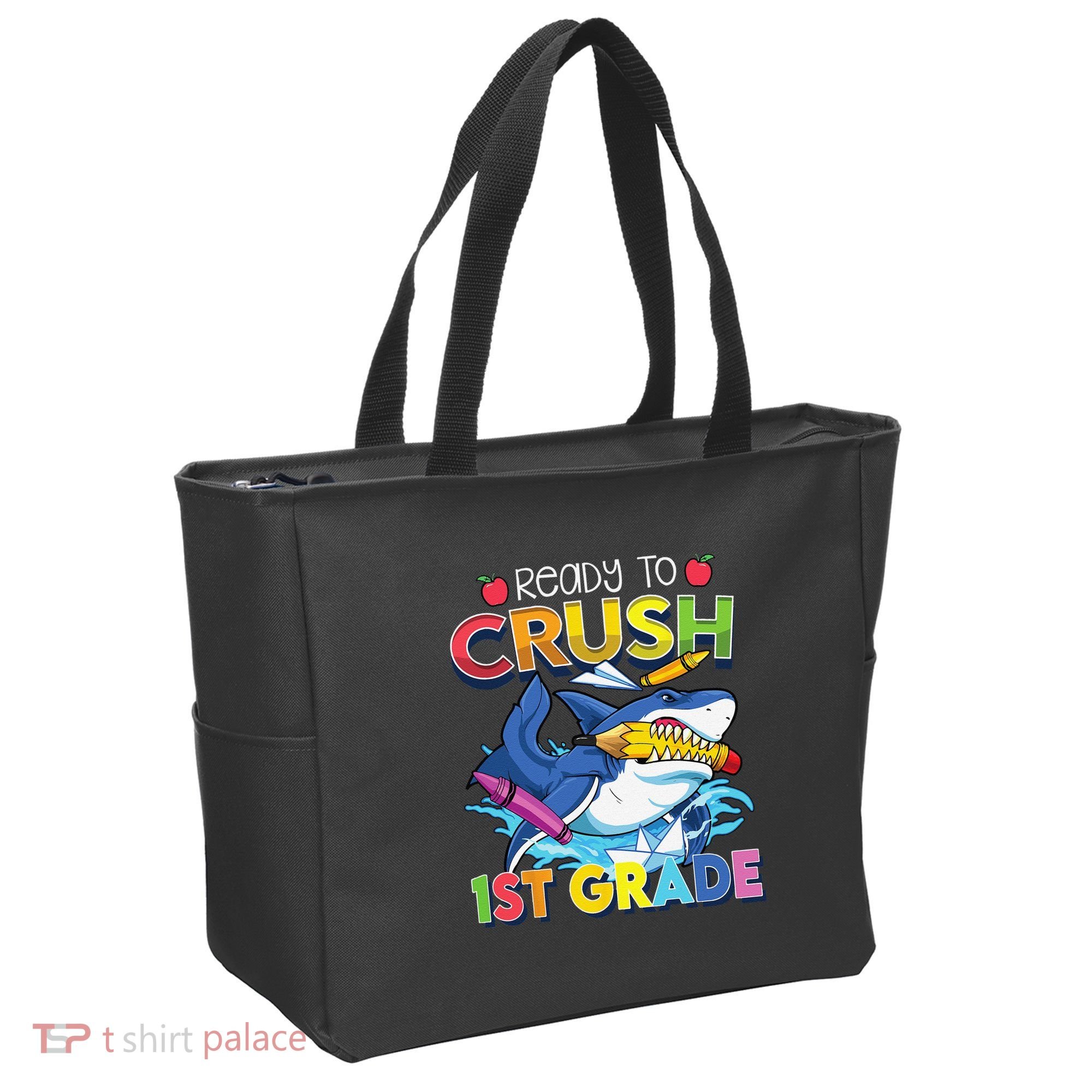 Ready To Crush 1st Grade Shark Back To School Tote Bag