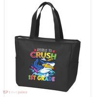 Ready To Crush 1st Grade Shark Back To School Tote Bag thumb 3