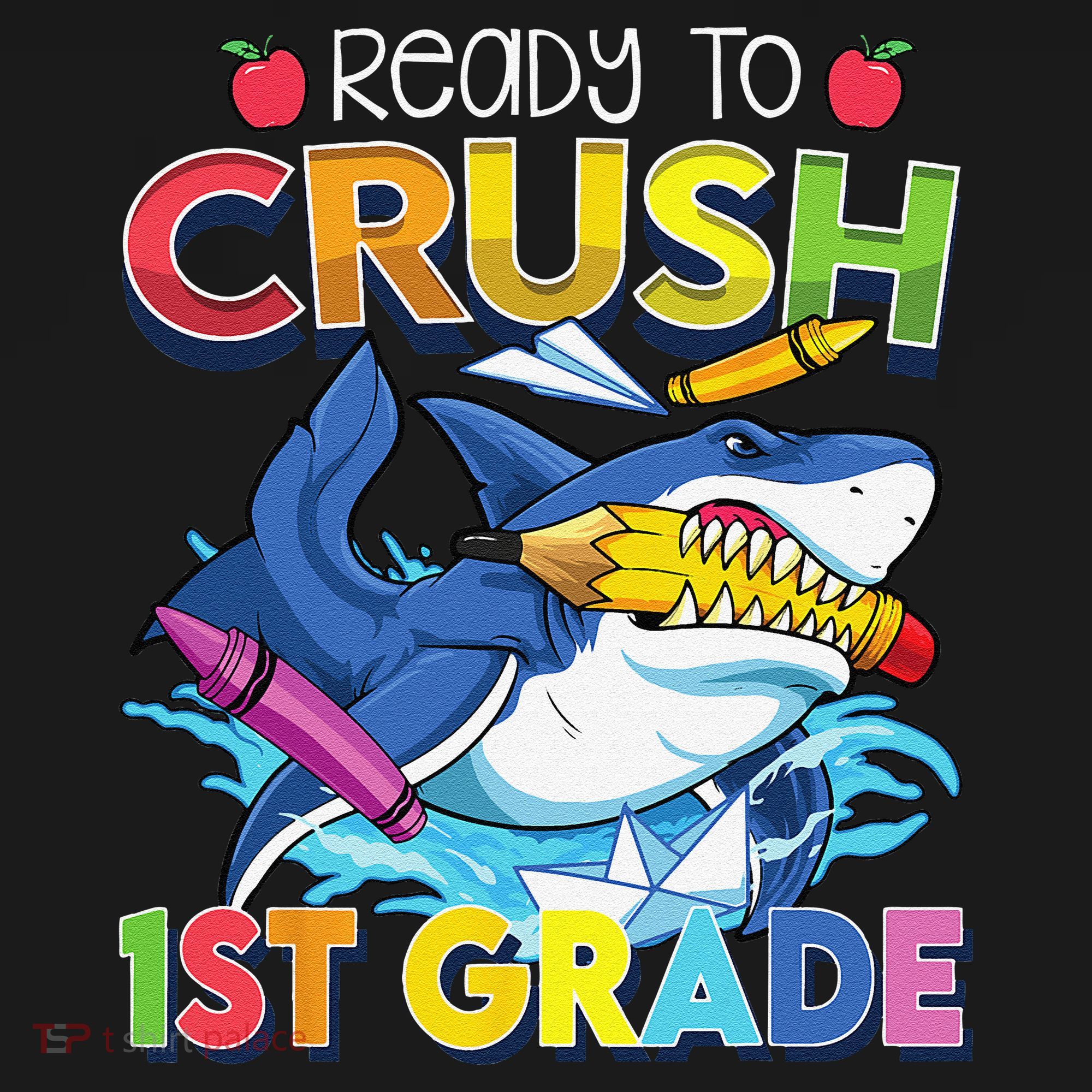Ready To Crush 1st Grade Shark Back To School Tote Bag