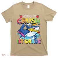 Ready To Crush 1st Grade Shark Back To School T-Shirt thumb 0