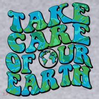 Retro Take Care Of Our Earth Celebrate Earth Day Women's Racerback Cropped Tank thumb 2