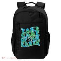 Retro Take Care Of Our Earth Celebrate Earth Day Backpack thumb 0