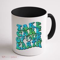 Retro Take Care Of Our Earth Celebrate Earth Day Coffee Mug thumb 1